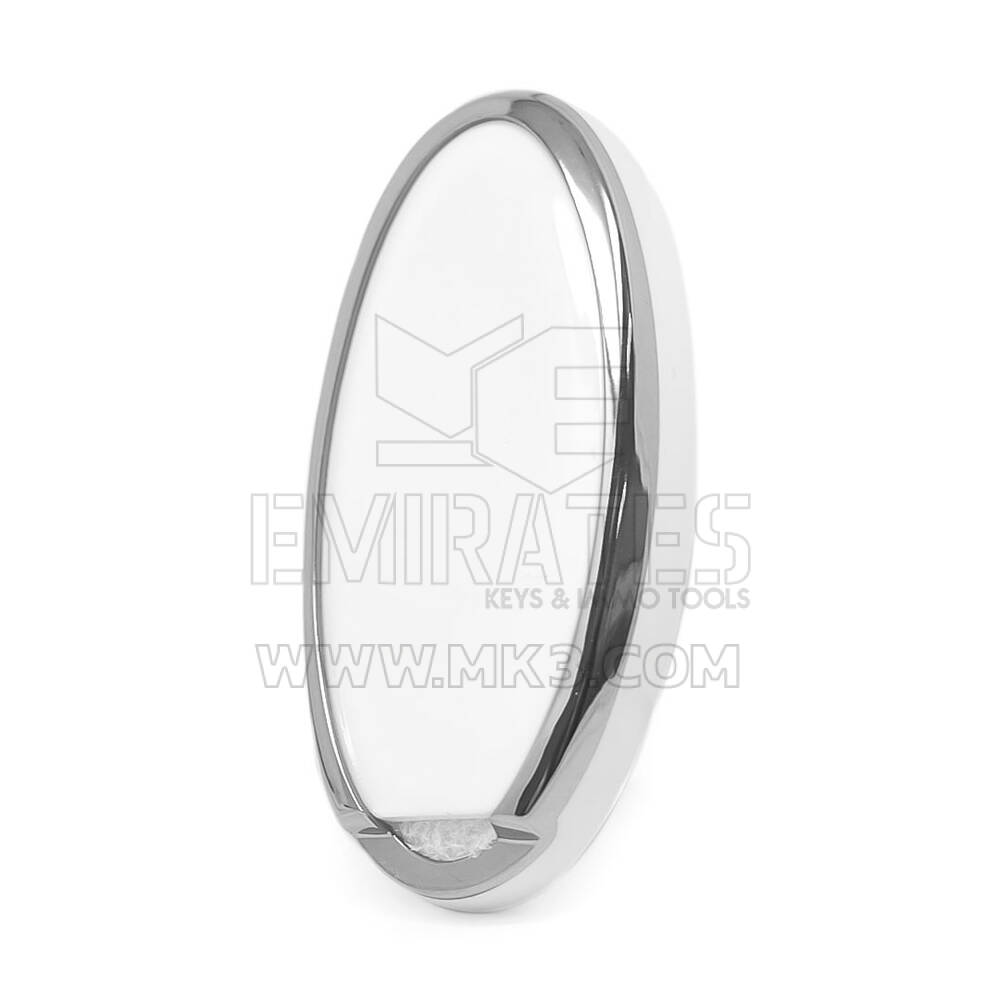 Nano Cover For Nissan Remote Key 4 Button White Color Silver Frame NS-A11Y4A | MK3