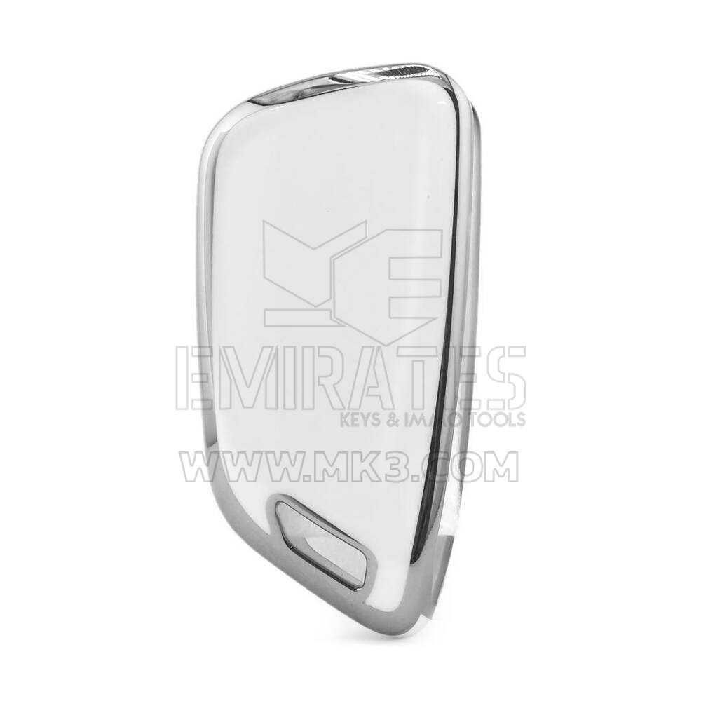 Нано-чехол для дистанционного ключа Xhorse с 3 кнопками, белый цвет, серебристая рамка XH-B11Y | MK3