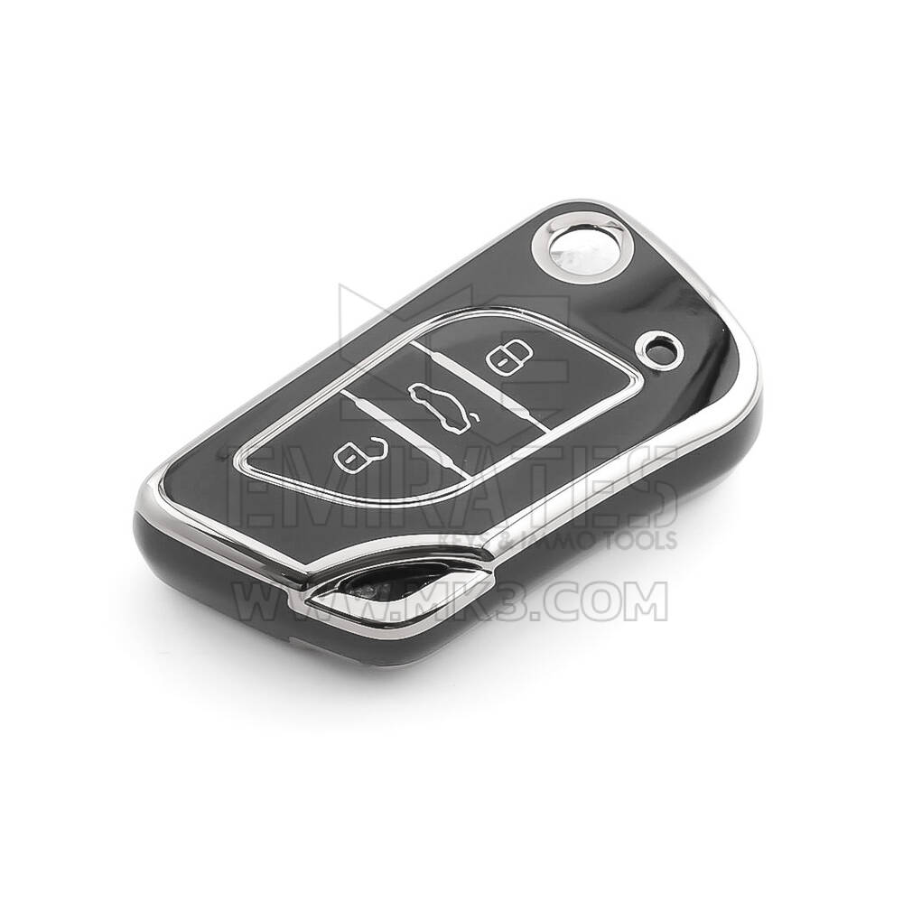 Новый высококачественный чехол Aftermarket Nano для дистанционного ключа Xhorse с 3 кнопками, черный цвет, серебристая рамка XH-C11Y | Emirates Keys