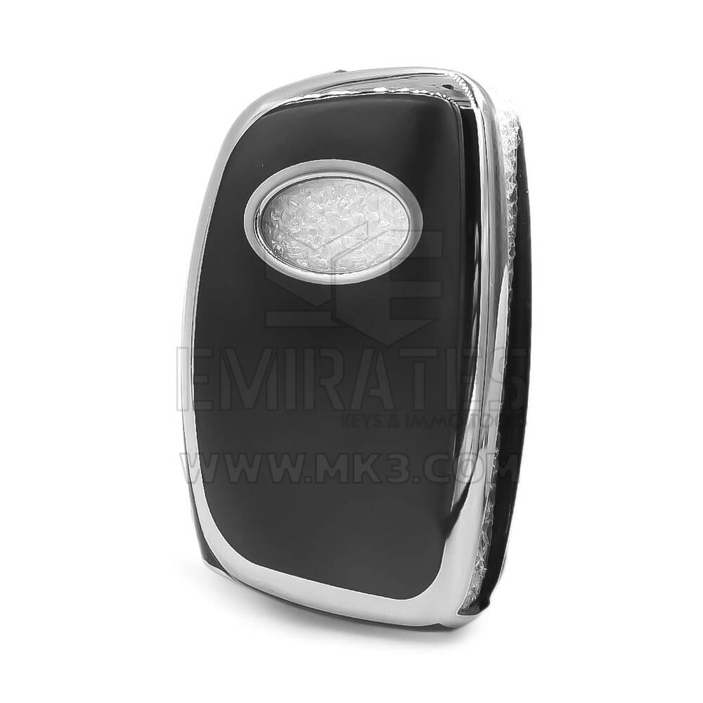 Coque Nano pour clé télécommande Hyundai 3 boutons, noire, cadre argenté, HY-B11Y3A | MK3