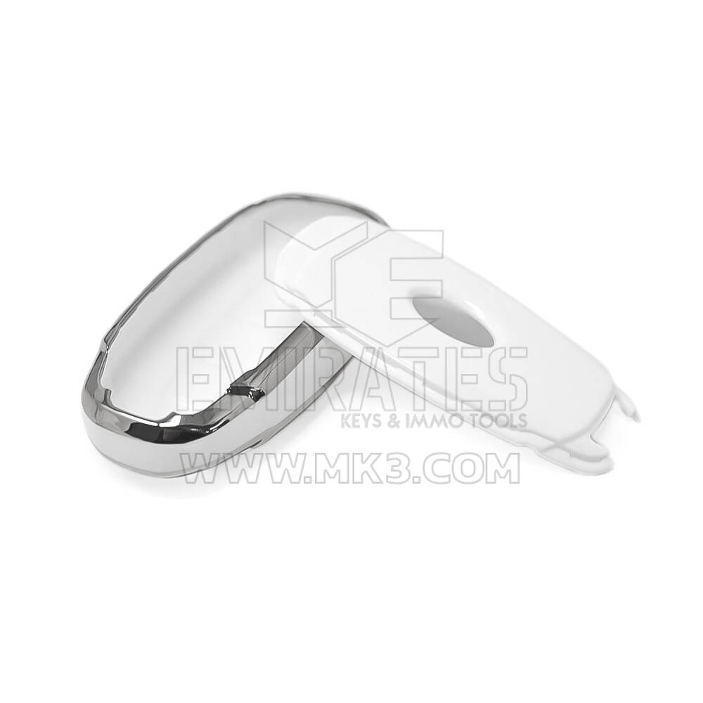 New Aftermarket Nano High Quality Cover For Hyundai Remote Key 3 Button White Color Silver Frame HY-D11Y3 | Emirates Keys