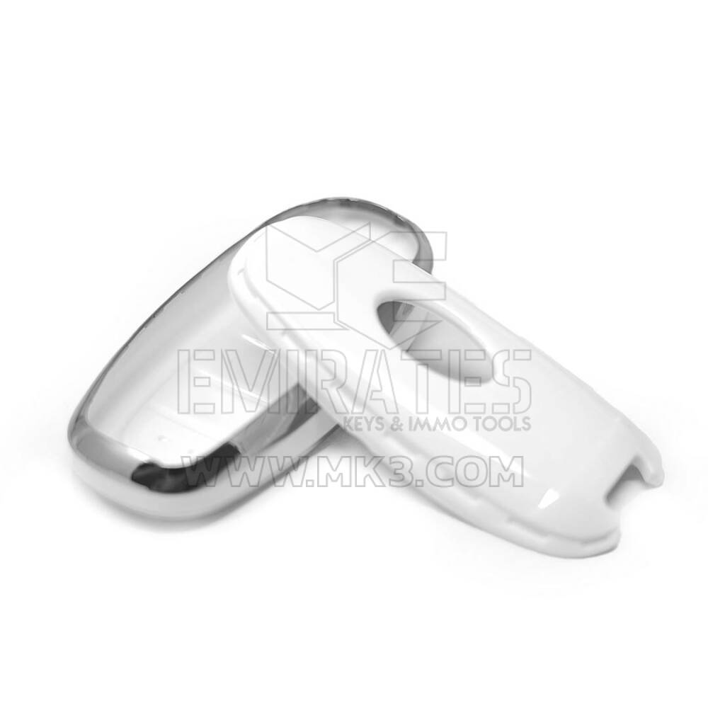 New Aftermarket Nano High Quality Cover For Hyundai Remote Key 4 Button White Color Silver Frame HY-H11Y4B | Emirates Keys