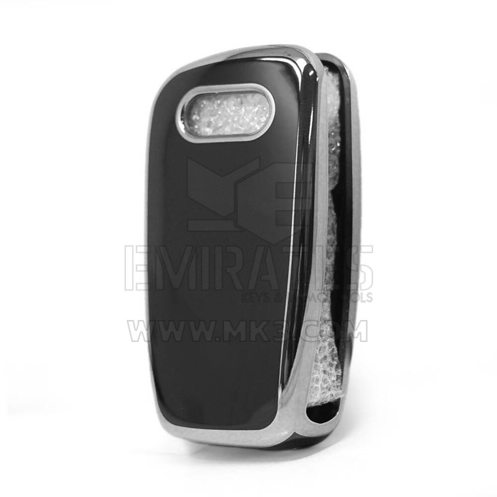 Nano Cover For Audi Remote Key 3 Button Black Color Silver Frame Audi-C11Y | MK3