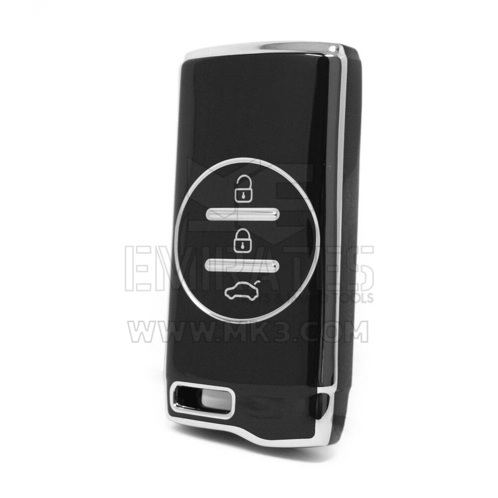 Nano High Quality Cover For Chery Remote Key 3 Button Black Color Silver Frame CR-D11Y