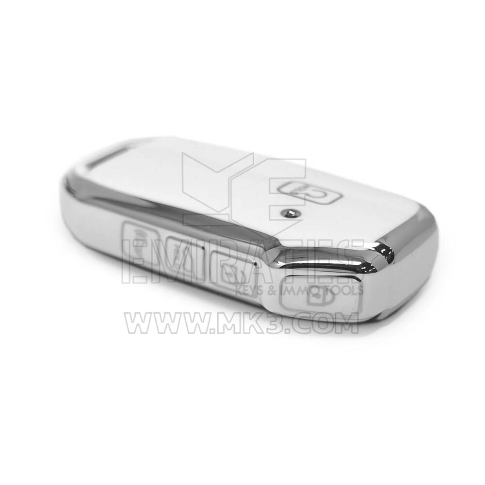 New Aftermarket Nano High Quality Cover For Kia Remote Key 5 Button White Color Silver Frame KIA-C11Y5 | Emirates Keys