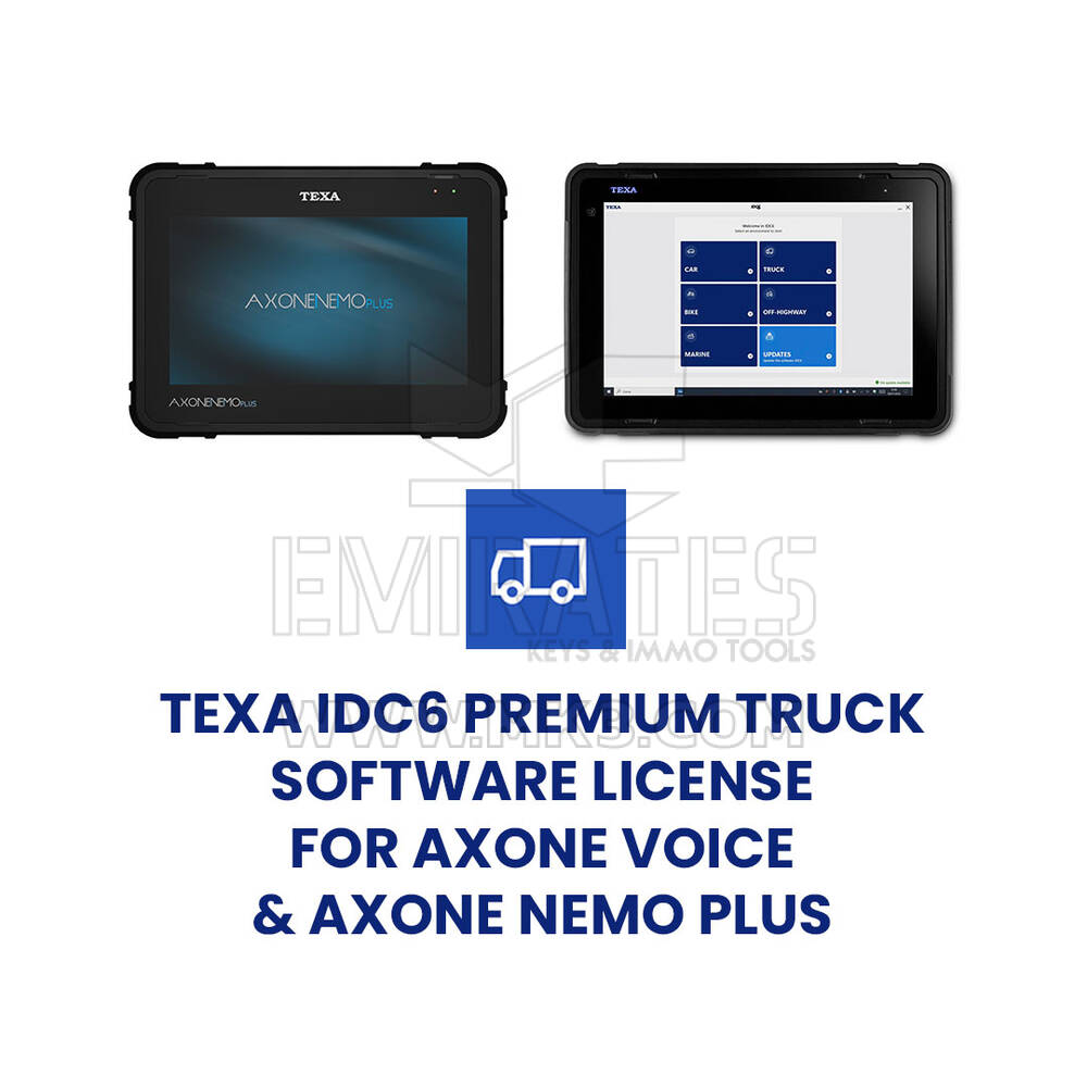Licença de software para caminhão Texa IDC6 Premium para AXONE VOICE e AXONE NEMO PLUS (P2402000000000)