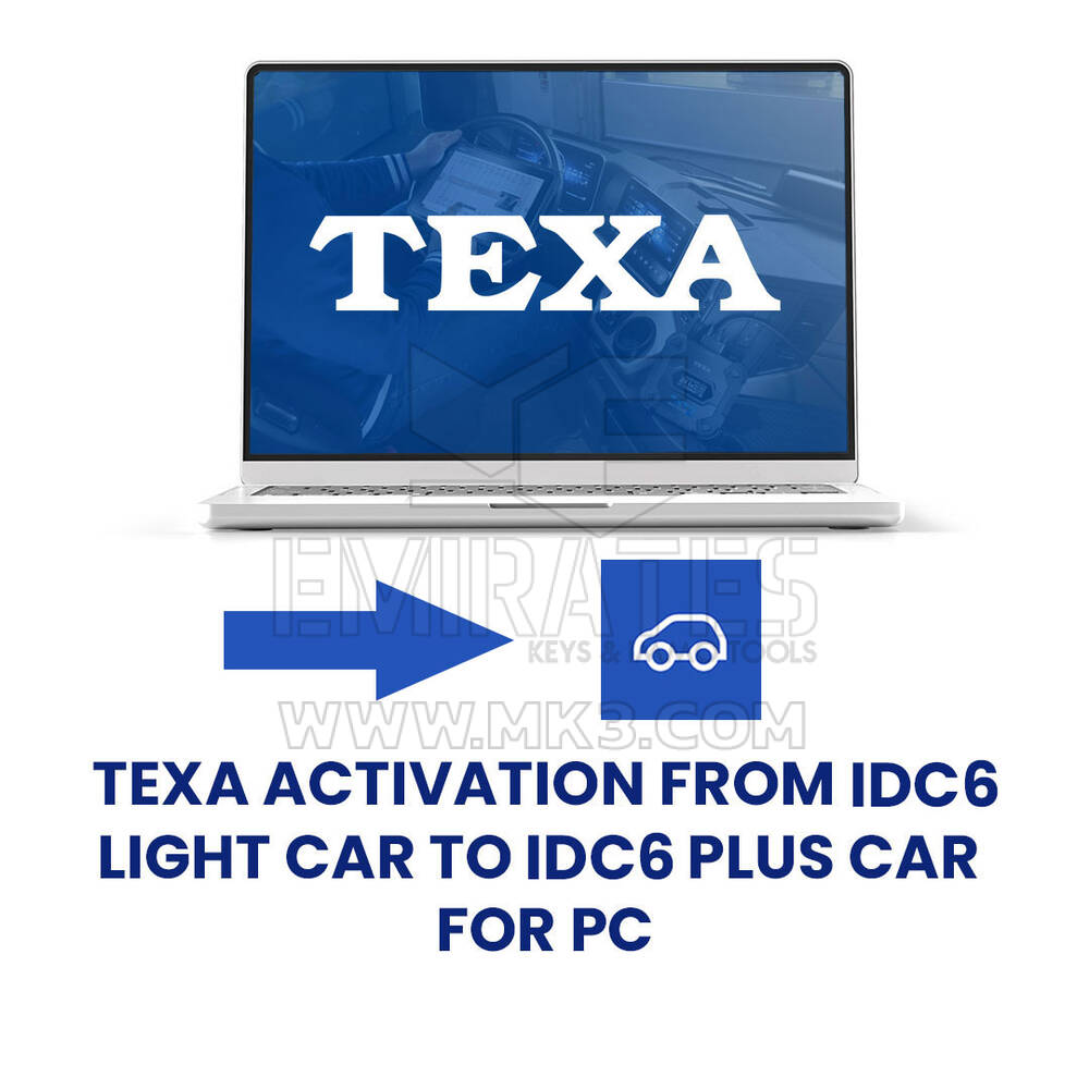 Ativação Texa de IDC6 LIGHT CAR para atualização de IDC6 PLUS CAR para PC (J2120000300000)