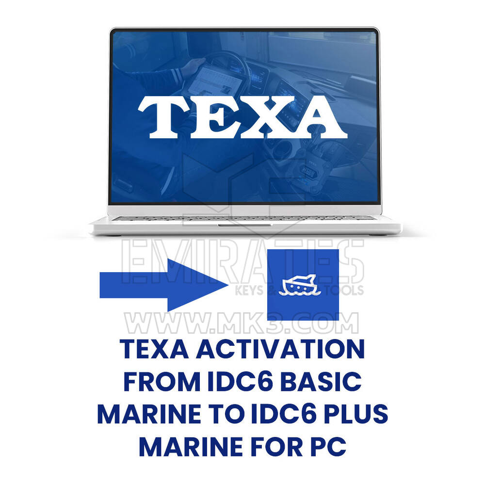 Ativação Texa de IDC6 BASIC MARINE para atualização de IDC6 PLUS MARINE para PC (J2910000300000)