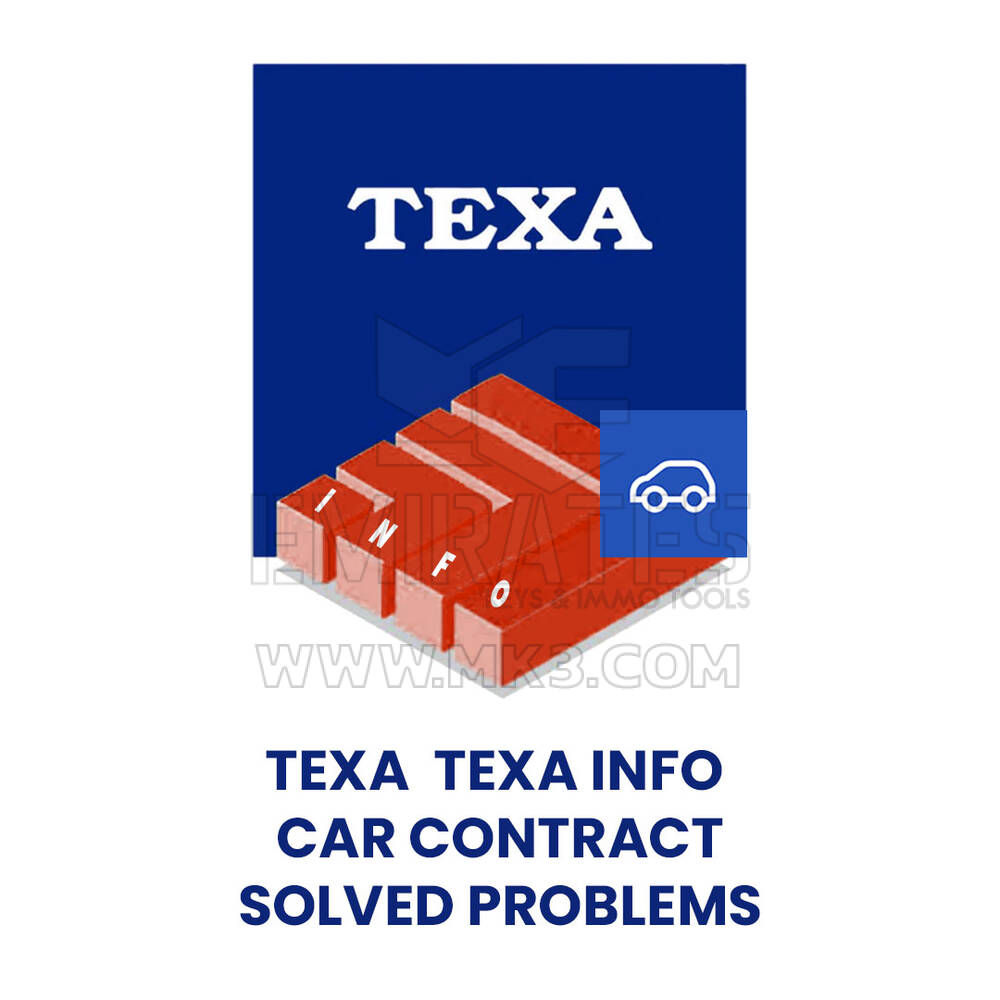 TEXA TEXAINFO CAR CONTRACT-PROBLEMAS RESOLVIDOS