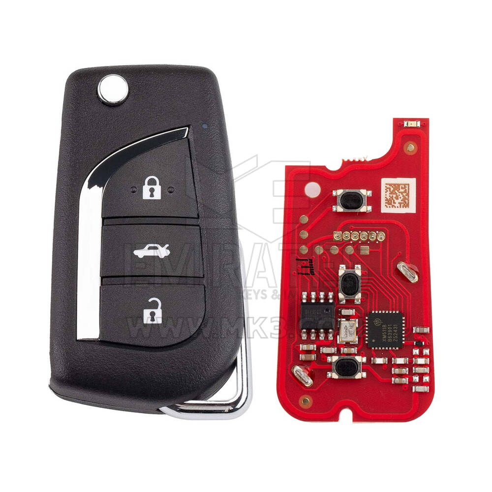 New Xhorse VVDI Key Tool VVDI2 Wire Flip Remote Key 3 Button Toyota Type XKTO20EN 2nd Generation ( New Version of XKTO00EN ) | Emirates Keys