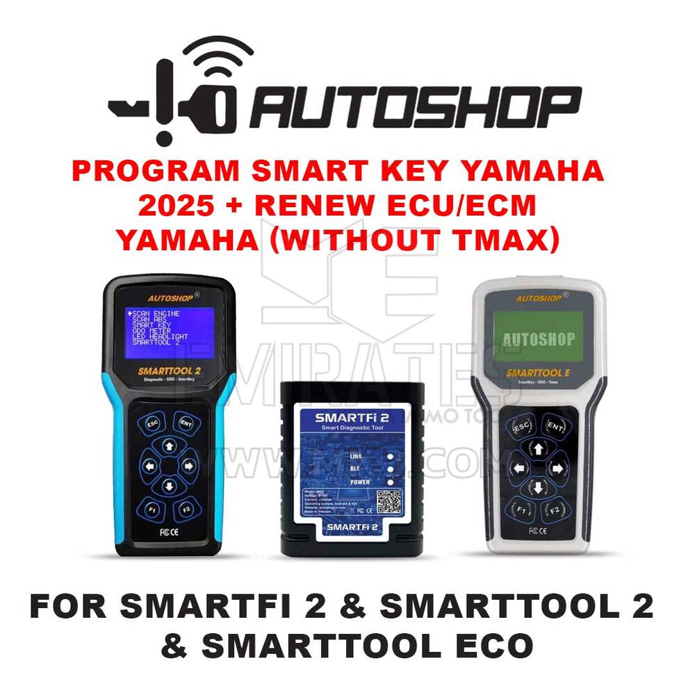 Programa Autoshop Smart Key Yamaha 2025 + Renovação de ECU/ECM Yamaha (sem Tmax) PARA SMARTFI 2 & SMARTTOOL 2 & SMARTTOOL ECO