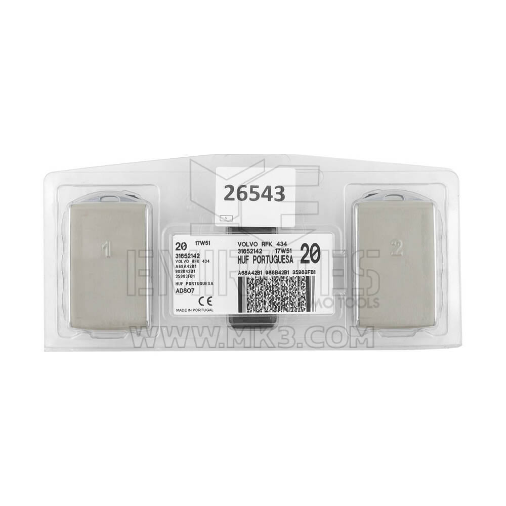 New Volvo Genuine / OEM Smart Remote Key 4 Buttons 434MHz OEM Part Number: 31652142 - White Gray Color (Pack of 2) | Emirates Keys