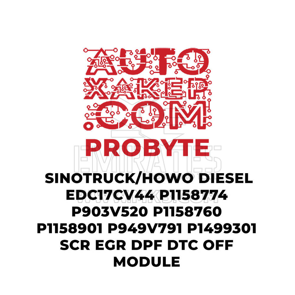 Module de désactivation du code défaut (DTC) pour SINOTRUCK / HOWO Diesel EDC17CV44 P1158774 P903V520 P1158760 P1158901 P949V791 P1499301