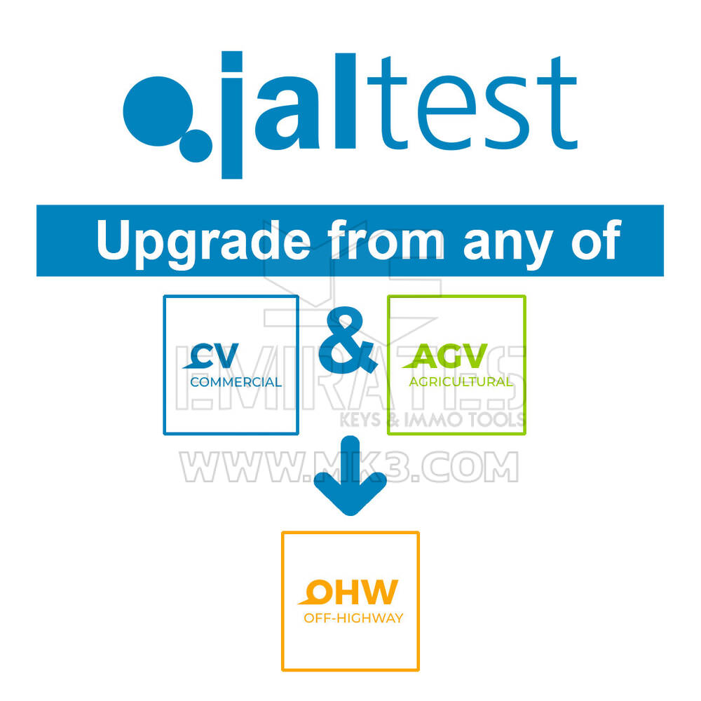 Jaltest - 74001001 Aggiornamento da qualsiasi CV e AGV a OHW
