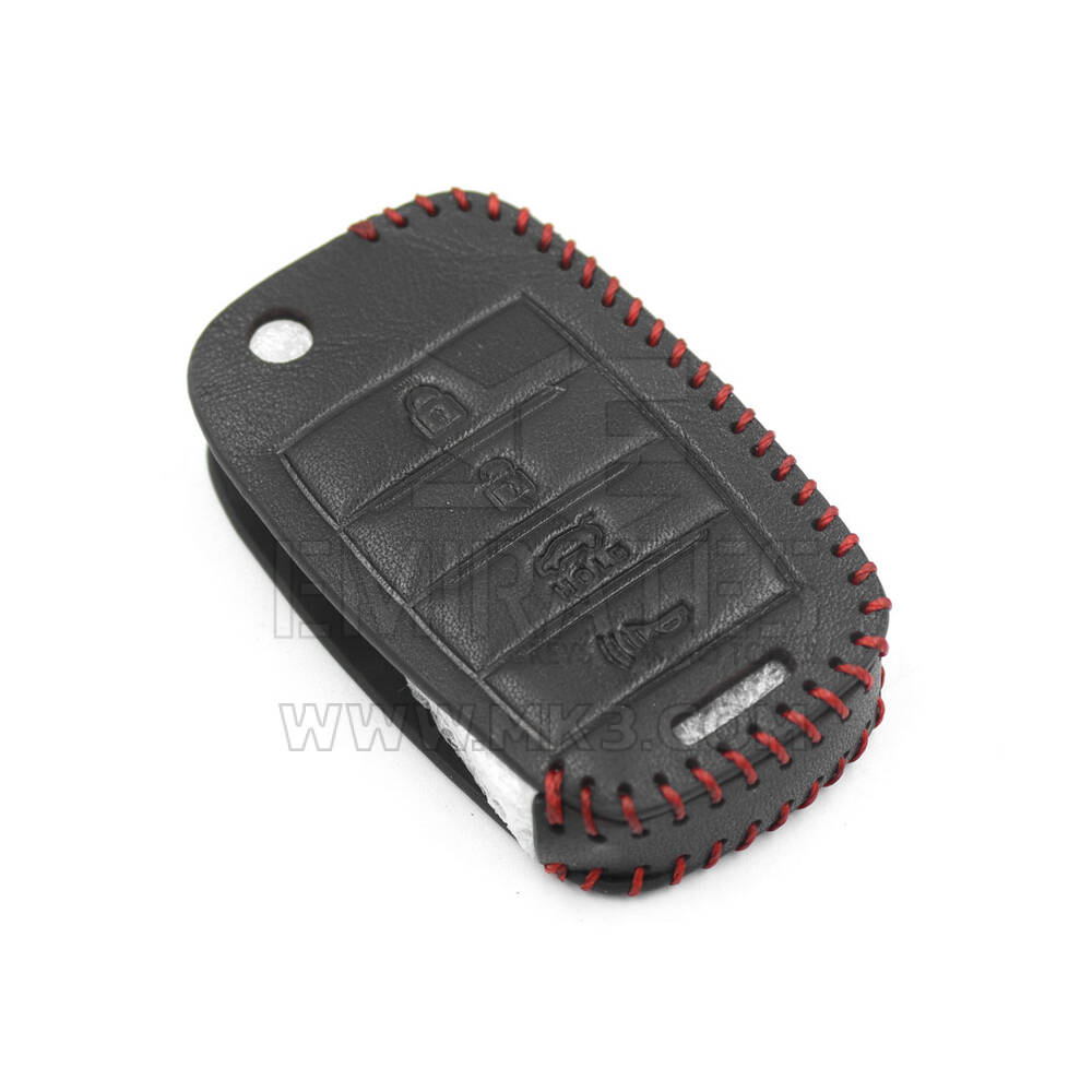New Aftermarket Leather Case For Kia Flip Remote Key 3+1 Buttons High Quality Best Price | Emirates Keys