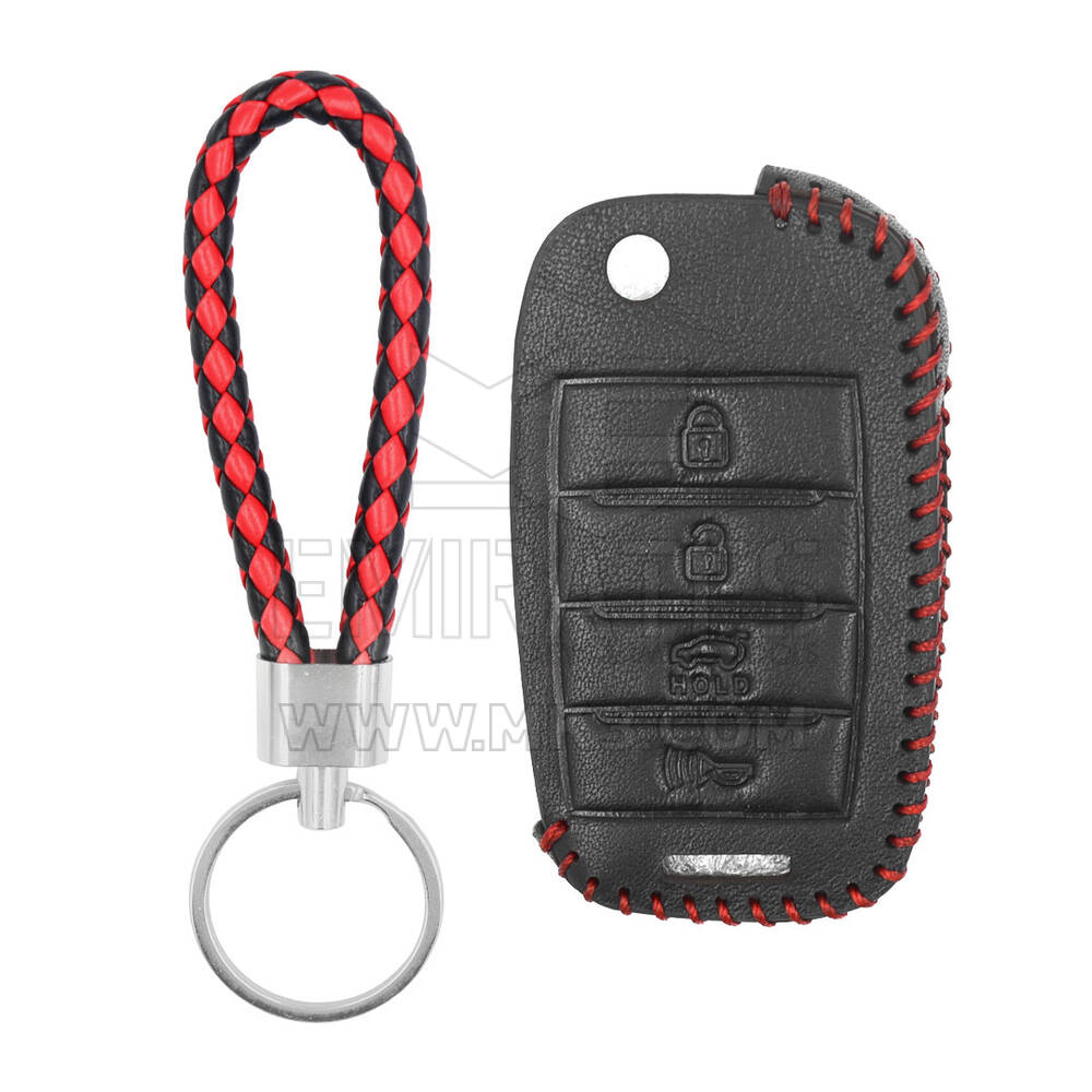 Кожаный чехол для Kia Flip Remote Key 3 + 1 кнопки