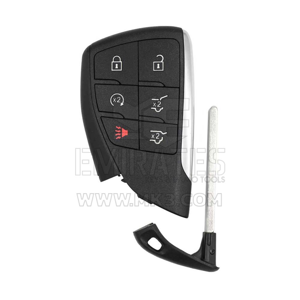 Nuova chiave telecomando intelligente aftermarket GMC Yukon Chevrolet Tahoe Suburban 2021-2022 a 6 pulsanti 433 MHz. Numero di parte compatibile: 13537964 / 13541567 / 13560207 - ID FCC: HUFGM2718