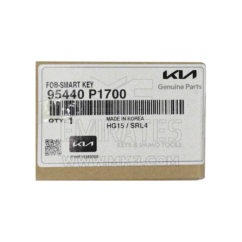 New KIA Sportage 2023 Genuine/OEM  Smart Remote Key 4 Buttons 433MHz OEM Part Number: 95440-P1700 - FCC ID: SY5MQ4AFGE03 -  Transponder - ID: HITAG 128-bits AES ID4A NCF29A1M