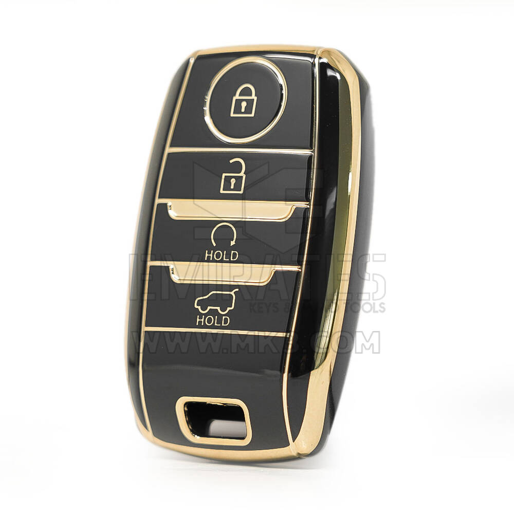 Нано Высококачественная крышка для KIA Remote Key 4 Кнопки Auto Start SUV Черный цвет