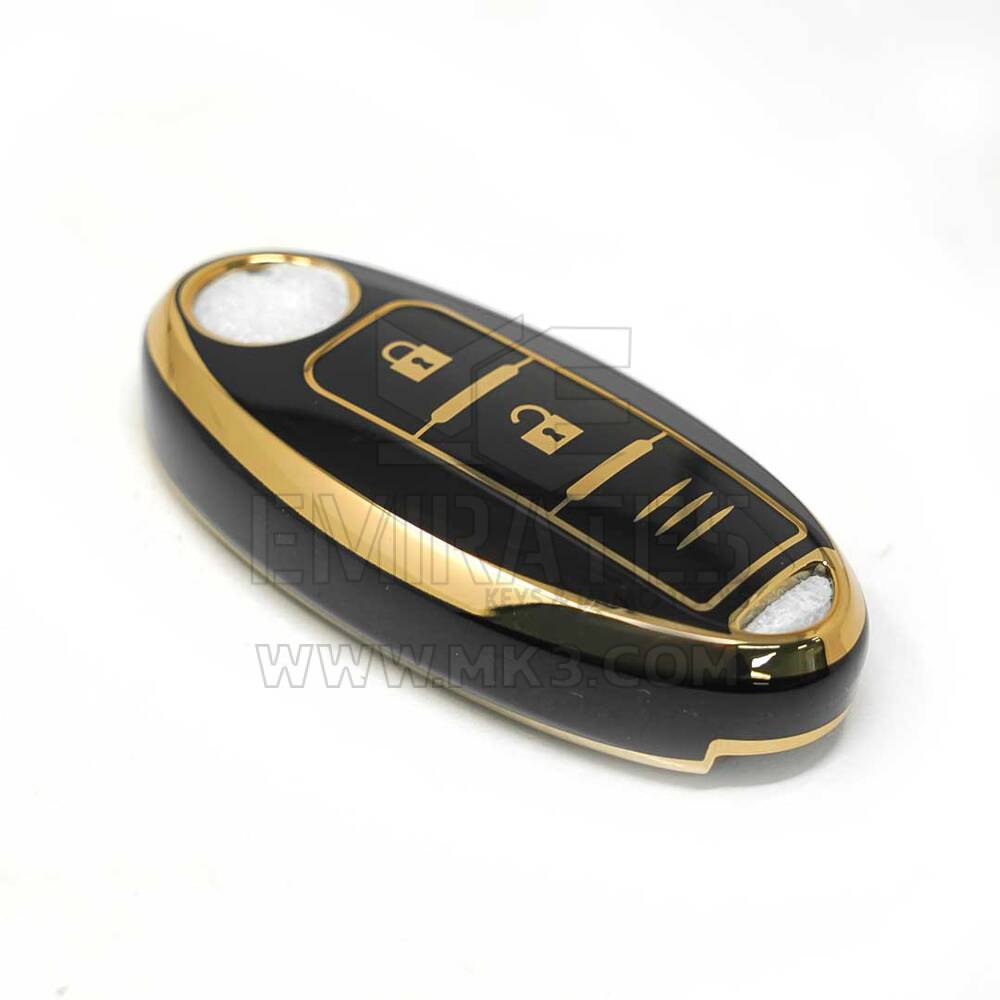 New Aftermarket TPU High Quality Cover For Nissan Remote Key 2 Buttons Black Color | Emirates Keys