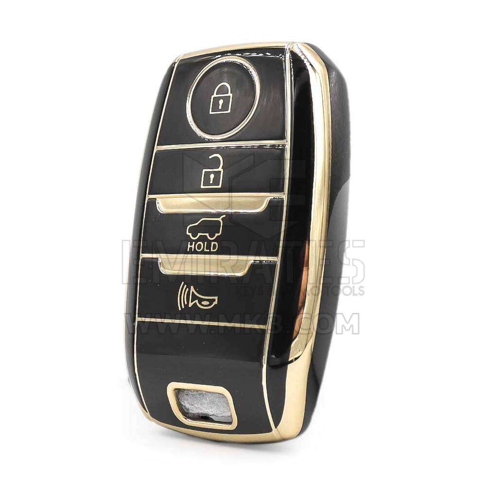 Нано высококачественный чехол для Kia Smart Remote Key 4 кнопки черного цвета D11J4A