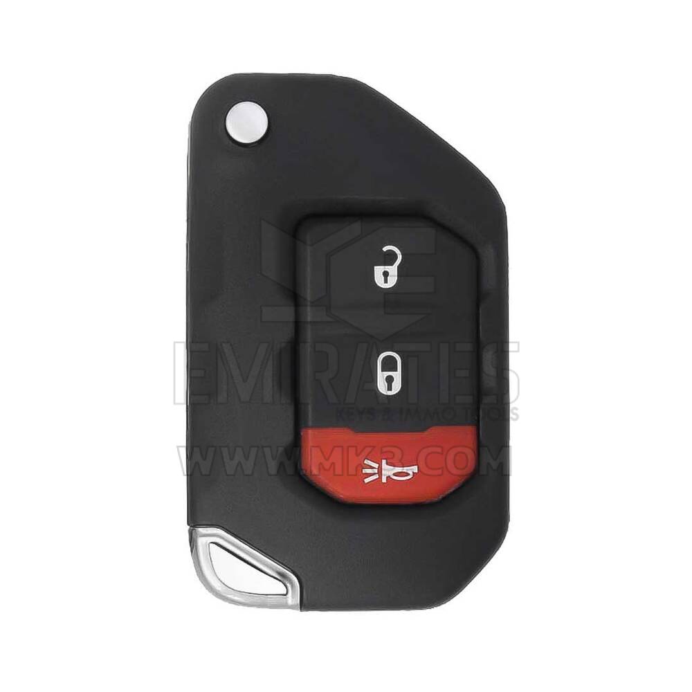 Jeep Wrangler 2018-2025 Smart Flip Remote Key 2+1 Pulsante 433MHz 68416782AA / 68416782AB / 68416782AC / 68416782AD