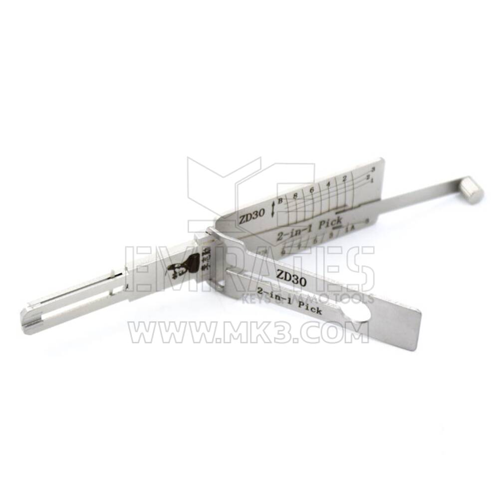 Herramienta decodificadora de púas 2 en 1 original Lishi ZD30-AG | MK3
