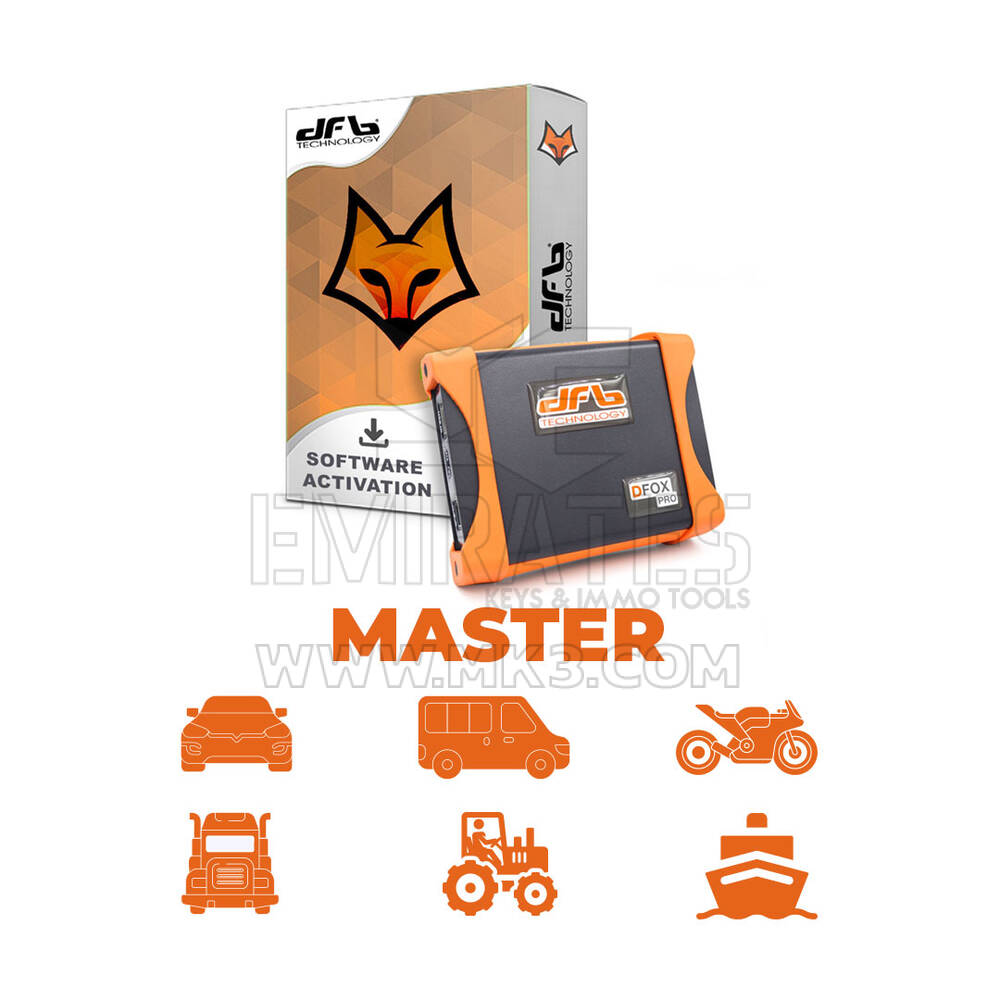 Dfox Master Full OBD Light + Heavy + Advanced ECU Programming Package