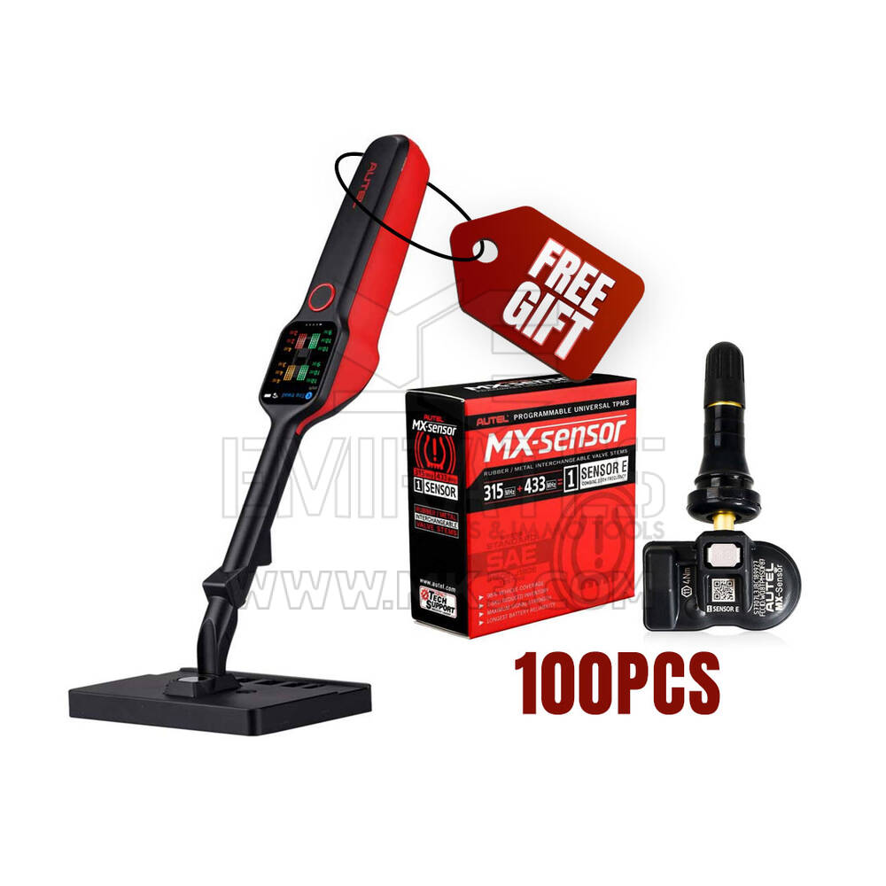Autel MX-Sensor E TPMS Rubber 100 PCs + Free MaxiTPMS TBE200 Tire Control Device
