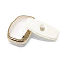 New Aftermarket Nano High Quality Cover For Hyundai Tucson Smart Remote Key 4 Auto Start Buttons White Color | Emirates Keys -| thumbnail
