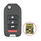 Carcasa de llave remota plegable modificada Honda con 3+1 botones