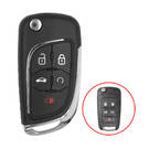 Chevrolet Modificado Flip Key Shell 4 + 1 Botões
