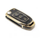 New Aftermarket Nano High Quality Cover For TATA Flip Remote Key 3 Button Black Color TATA-B11J | Emirates Keys -| thumbnail