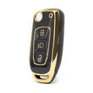 Nano High Quality Cover For TATA Flip Remote Key 3 Button Black Color TATA-B11J
