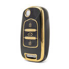 Nano High Quality Cover For Baojun Flip Remote Key 3 Button Black Color BJ-B11J