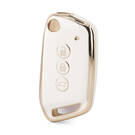 Nano High Quality Cover For Baojun Flip Remote Key 3 Button White Color BJ-D11J