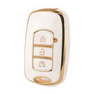 Nano couvercle de haute qualité pour clé télécommande Dongfeng, 3 boutons, couleur blanche, DF-F11J