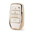 Funda Nano de alta calidad para llave remota de Toyota, 5 botones, Color blanco, TYT-A11J5H