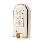 Funda Nano de alta calidad para llave remota de Toyota, 4 botones, Color blanco, TYT-G11J4B