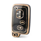 Funda Nano de alta calidad para llave remota de Toyota, 4 botones, Color negro, TYT-H11J4