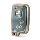 Funda Nano de alta calidad para llave remota de Toyota, 4 botones, Color gris, TYT-H11J4