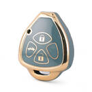 Funda Nano de alta calidad para llave remota de Toyota, 3 botones, Color gris, TYT-K11J3B