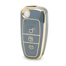 Capa Nano de alta qualidade para Ford Flip Remote Key 3 botões cor cinza Ford-E11J
