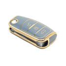 Novo aftermarket nano capa de alta qualidade para ford focus flip remoto chave 3 botões cor cinza Ford-G11J | Chaves dos Emirados -| thumbnail