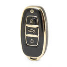 Nano – couvercle de haute qualité pour clé télécommande Hongqi, 3 boutons, couleur noire, HQ-C11J