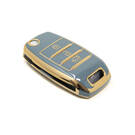 Новый Высококачественный Чехол Послепродажного Нано Для Kia Откидной Пульт Дистанционного Ключа 3 Кнопки Серого Цвета KIA-B11J3 | Ключи Эмирейтс -| thumbnail