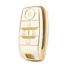 Нано-чехол высокого качества для дистанционного ключа Kia с 5 кнопками белого цвета KIA-D11J5