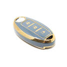 Nuova copertura aftermarket Nano di alta qualità per chiave remota Nissan 2 + 1 pulsanti colore grigio NS-A11J3A | Chiavi degli Emirati -| thumbnail