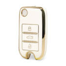 Nano – couvercle de haute qualité pour clé télécommande Roewe, 3 boutons, couleur blanche, RW-A11J