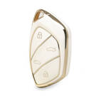 Nano High Quality Cover For Roewe Remote Key 4 Buttons White Color RW-D11J